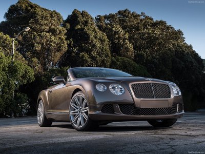 Bentley Continental GT Speed Convertible 2014 Poster with Hanger