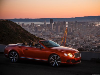 Bentley Continental GT Speed Convertible 2014 Poster with Hanger