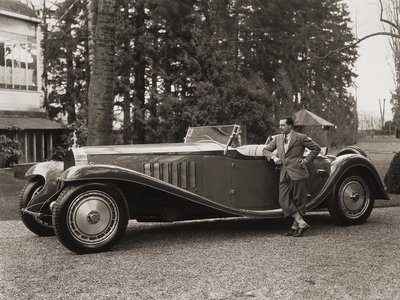 Bugatti Type 41 Royale 1932 metal framed poster