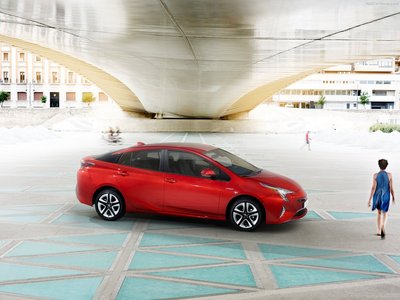Toyota Prius 2016 wooden framed poster