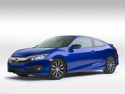 Honda Civic Coupe 2016 Poster with Hanger