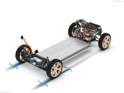 Volkswagen Budd-e Concept 2016 wooden framed poster