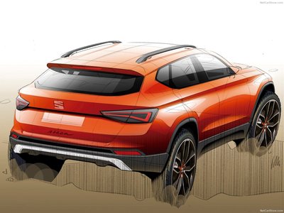 Seat Ateca 2017 wooden framed poster