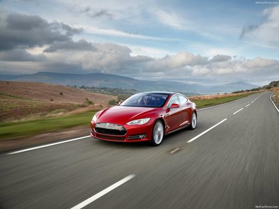 Tesla Model S UK 2013 Poster with Hanger