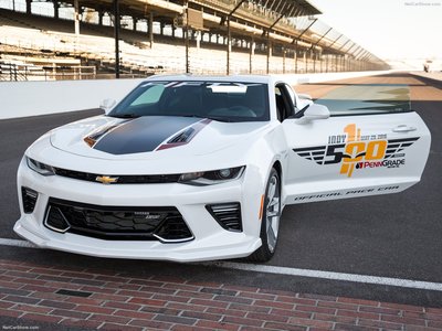 Chevrolet Camaro SS Indy 500 Pace Car 2016 metal framed poster