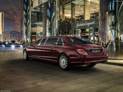 Mercedes-Benz S600 Pullman Maybach 2016 Poster with Hanger