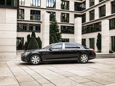 Mercedes-Benz S600 Maybach Guard 2016 wooden framed poster