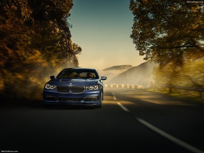 Alpina BMW B7 xDrive 2017 wooden framed poster