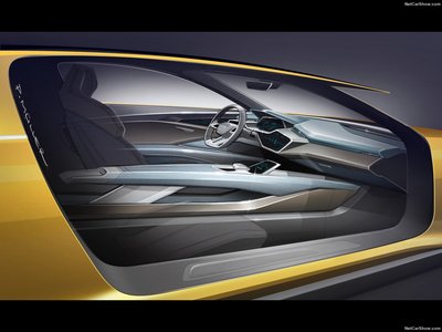 Audi h-tron quattro Concept 2016 wooden framed poster