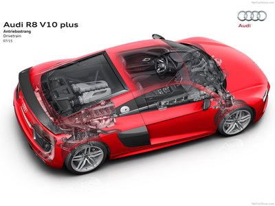 Audi R8 V10 plus 2016 canvas poster
