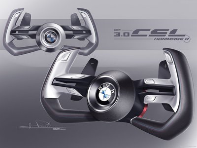 BMW 3.0 CSL Hommage Concept 2015 wooden framed poster