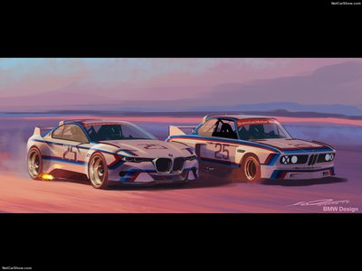 BMW 3.0 CSL Hommage Concept 2015 metal framed poster