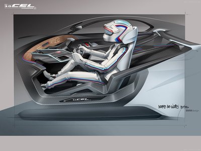 BMW 3.0 CSL Hommage Concept 2015 metal framed poster