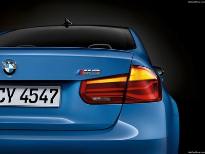 BMW M3 Sedan 2016 metal framed poster