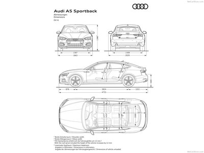 Audi A5 Sportback 2017 metal framed poster
