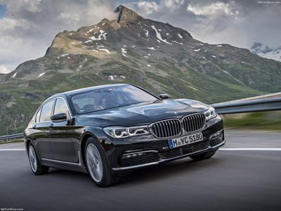 BMW 740Le xDrive iPerformance 2017 Poster with Hanger