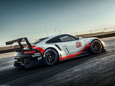 Porsche 911 RSR 2017 metal framed poster