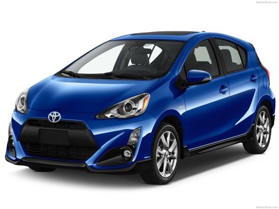 Toyota Prius c 2017 wooden framed poster
