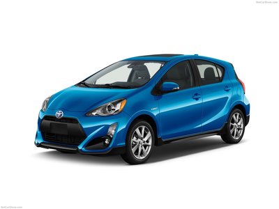 Toyota Prius c 2017 wooden framed poster