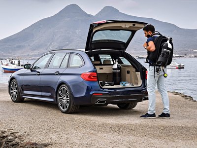 BMW 5-Series Touring 2018 Poster with Hanger