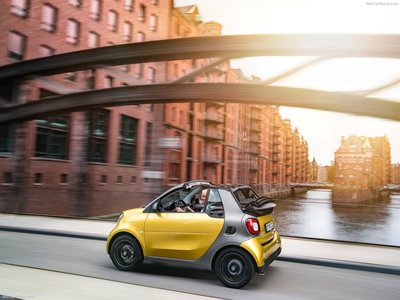 Smart fortwo Cabrio 2016 wooden framed poster