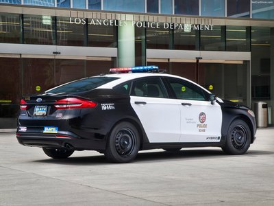 Ford Police Responder Hybrid Sedan 2018 wooden framed poster