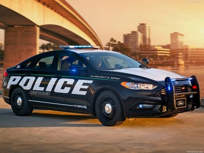 Ford Police Responder Hybrid Sedan 2018 Poster with Hanger