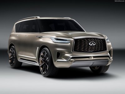 Infiniti QX80 Monograph Concept 2017 wooden framed poster