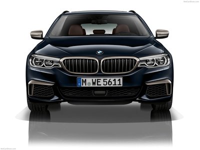 BMW M550d xDrive Touring 2018 metal framed poster