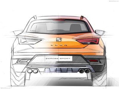 Seat Leon Cross Sport Concept 2015 metal framed poster