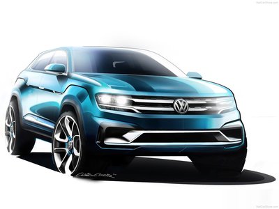 Volkswagen Cross Coupe GTE Concept 2015 Poster with Hanger