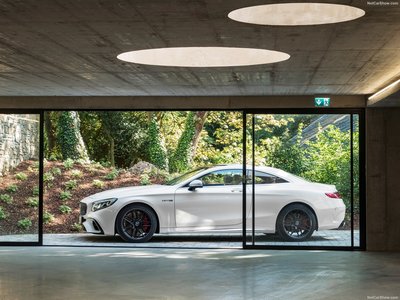 Mercedes-Benz S63 AMG Coupe 2018 wooden framed poster