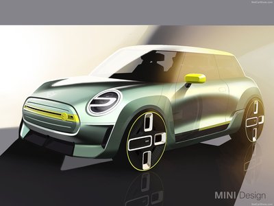 Mini Electric Concept 2017 wooden framed poster