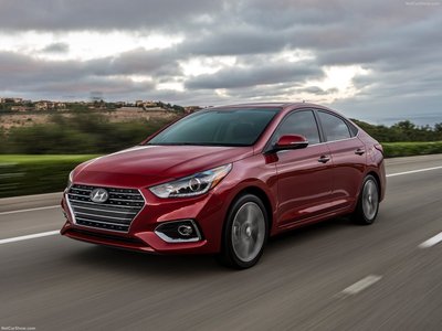 Hyundai Accent 2018 Poster with Hanger