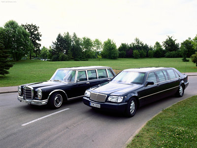 Mercedes-Benz S600 Pullman Limousine W140 1998 Poster with Hanger