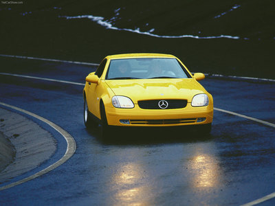 Mercedes-Benz SLK Roadster 1999 metal framed poster