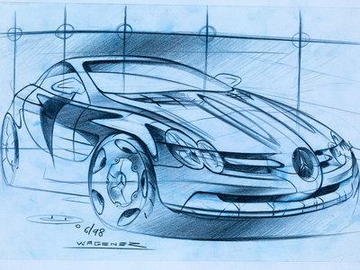 Mercedes-Benz Vision SLR Concept 1999 canvas poster