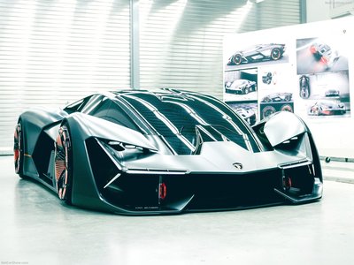 Lamborghini Terzo Millennio Concept 2017 Poster with Hanger