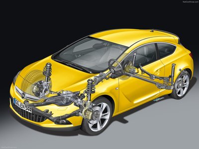 Opel Astra GTC 2012 metal framed poster