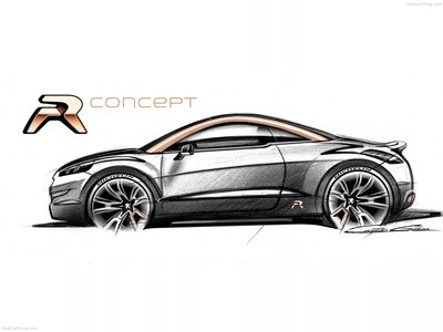 Peugeot RCZ R Concept 2012 metal framed poster