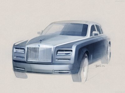 Rolls-Royce Phantom 2013 wooden framed poster
