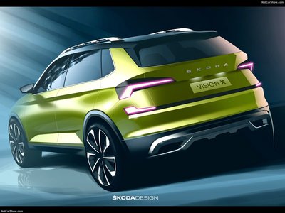 Skoda Vision X Concept 2018 Poster with Hanger