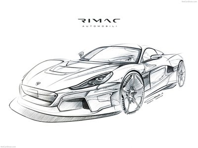 Rimac C Two 2020 canvas poster