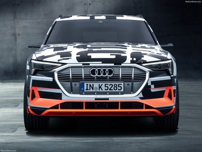 Audi e-tron Concept 2018 wooden framed poster