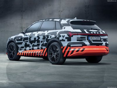 Audi e-tron Concept 2018 wooden framed poster