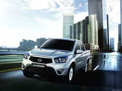 SsangYong Actyon Sports 2013 wooden framed poster