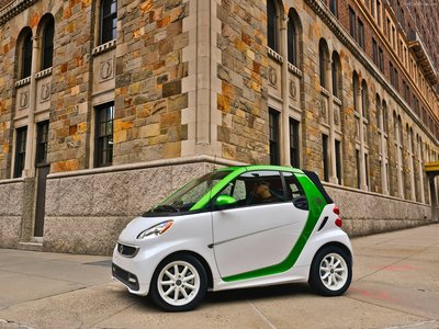 Smart fortwo electric drive 2013 metal framed poster