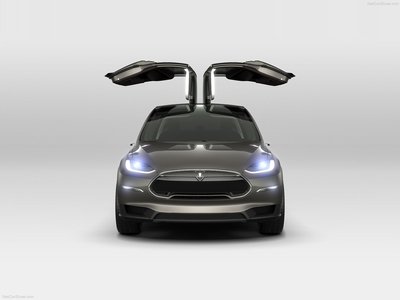 Tesla Model X Prototype 2012 metal framed poster