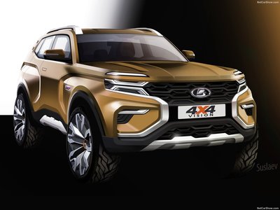 Lada 4x4 Vision Concept 2018 Poster with Hanger
