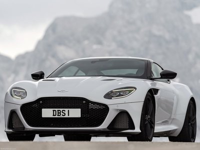 Aston Martin DBS Superleggera White Stone 2019 canvas poster